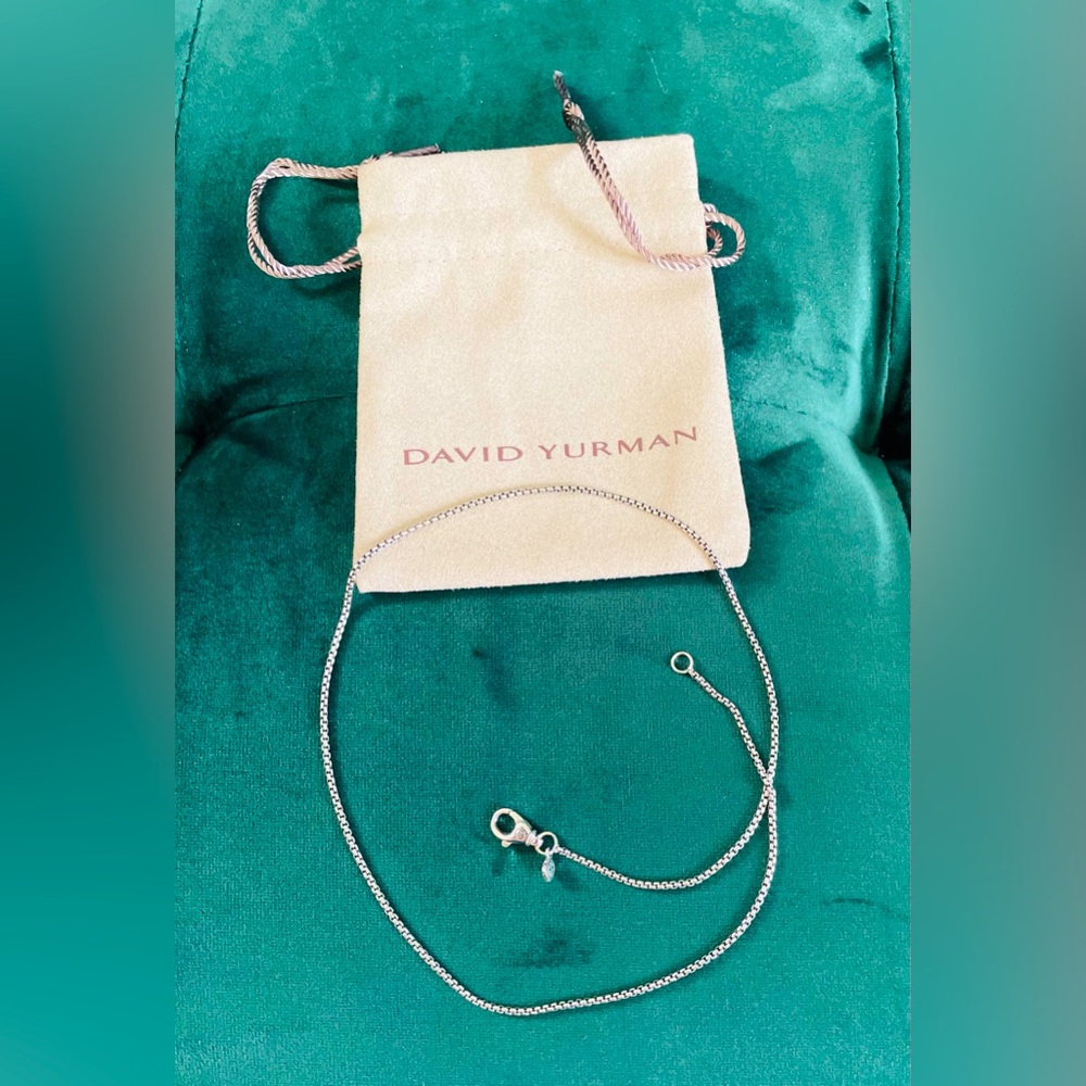 David Yurman Silver Box Chain, 18 inches